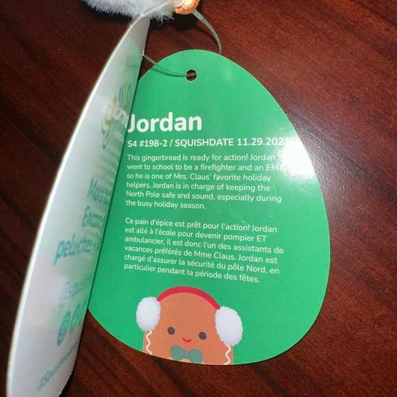 NWT | Ornament Christmas Squishmallow | Jordan | Gingerbread - Picture 4 of 6